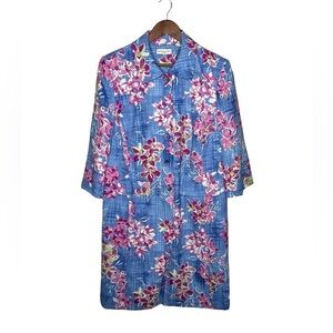 Amanda Smith Women’s 3/4 Floral Button Up Coat Dress